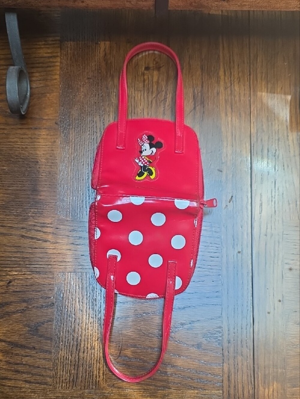 Vintage Disneyland Minnie Mouse Red Patent Mini Handbag Y2K - Picture 5 of 10